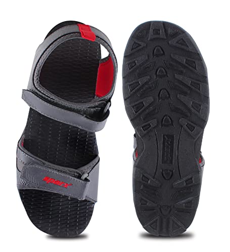 Image of Sparx Men's Sandal, Cool Grey Red, 6 UK