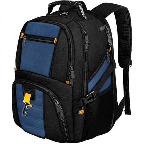 MATEIN Mochila Grande Hombre 55L, Mochila Portatil 18 Pulgadas Hombre Gran Capacidad Laptop Backpack Impermeable Multifuncional Certificación TAS para Aviación para Viaje, Escuela, Trabajo, Azul Real