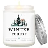 Winter Home Decor, Christmas Candles Decorations, Christmas Decor, Xmas Gifts for Women Men, Xmas Tree Balsam Fir Cedar Scented Candles 7oz