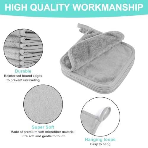 URAQT 6 Pack Face Cloths Make Up Remover - Image 3