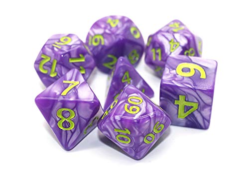 Dice- DND Polyhedral Dice Set 25mm Giant Dice for Dungeons and Dragons D&D Pathfinder RPG MTG Role Playing Dice with Dice Bag (Purple) - Thumbnail 2