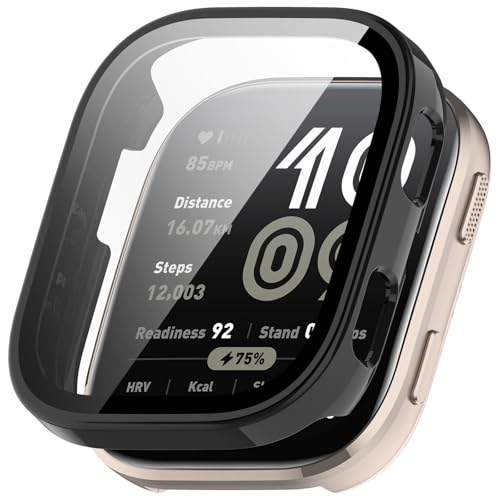 Yaodle For Amazfit Bip 6 �J�o�[ PC�f�� Amazfit Bip 6 �P�[�X �K���X�t�B������̌^ �S�ʕی� ��d�\�� �h�o ���{���Ɏq�� �L�Y�h�~ �y��(����̃u���b�N)
