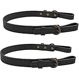 TopTie 2 PCS Adjustable Bag Straps Replacement PU Strap For Handbag Purse 18 Inch - Black