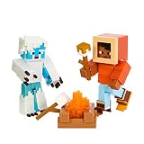 Mattel Minecraft Seria Kreator Camp Enderwood Yeti z gór Zestaw z figurką Steve'a i moba, kolekcjonerski prezent dla dzieci HLP58