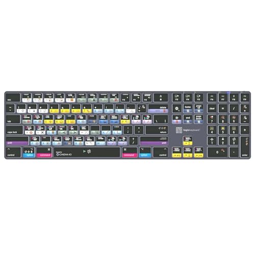 Logickeyboard Cinema 4D Titan Wireless Backlit Keyboard for...