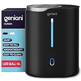 GENIANI Top Fill Cool Mist Humidifiers for Bedroom & Essential Oil Diffuser - Smart Aroma Ultrasonic Humidifier for Home, Baby, Large Room with Auto Shut Off, 4L Easy to Clean Water Tank (Black)