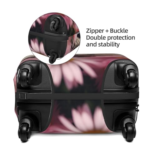 Travel Luggage Cover Fashion Suitcase Protector Cute Hedgehog in Flowers Spandex Baggage Covers Washable Suitcase Covers Anti-Scratch Luggage Cover Protectors Fits 18-32 Inch Suitcases Small3