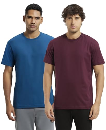 Image of Jockey 2714 Men Super Combed Cotton Rich Round Neck Half Sleeve T-Shirt (Pack of 2)