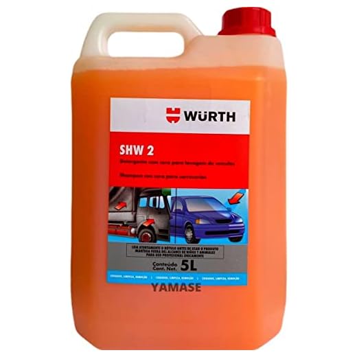 Shampoo Automotivo Com Cera SHW2 Wurth - 5L