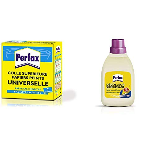 Perfax Colle Supérieure Papiers Peints Universelle Paquet 250 g inclut PERFAX 1703888 Produits de Service Décolleur Surpuissant Flacon 500ml Cover