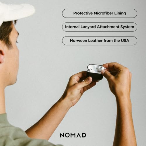 NOMAD Moderna funda de piel Airpods Pro 3 Black Horween estuche protector 2