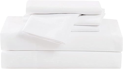 CANNON - Juego de sábanas y fundas de almohada de 6 piezas Heritage Collection, microfibra de fácil cuidado - Queen - Blanco CANNON - Juego de sábanas y fundas de almohada de 6 piezas Heritage Collection, microfibra de fácil cuidado - Queen - Blanco