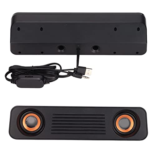 YUYTE Altoparlante per Computer, Altoparlanti Desktop Stereo Cablati, qualità del Suono Surround a 360 °, per Computer TV con Alimentazione USB, Spina da 3,5 Mm