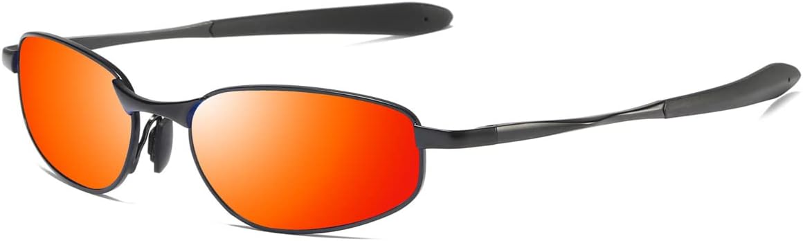 ZHILE Polarized Sunglasses Small Size Rectangular Metal Frame for Men and Women UV400 Protection