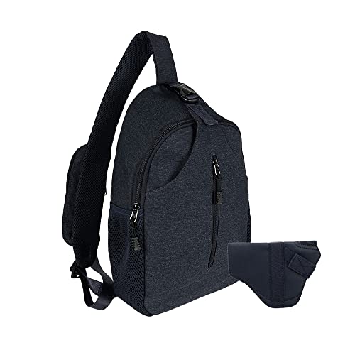 JESSIE & JAMES Multipurpose Concealed Carry Sling Backpack Purse Lightweight Crossbody Sling Bags For Women Men_ NV Navy