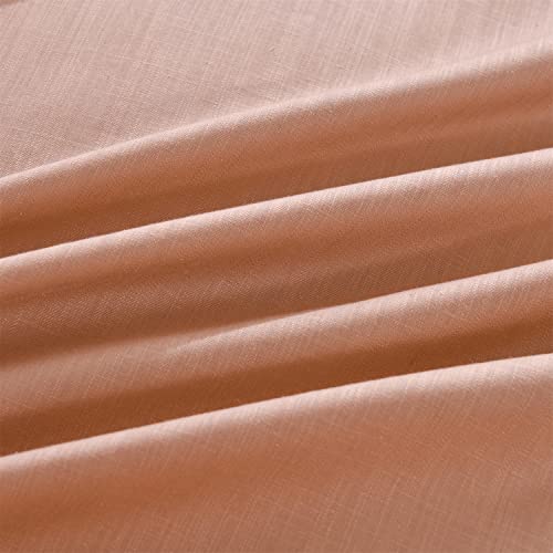 Duvetex Pink Duvet Cover Set King Size, 3Pcs Soft Breathable Washed Microfiber Bedding Set With Buttons Closure, Solid Color Duvet Cover Simple Style For All Season #TOP5