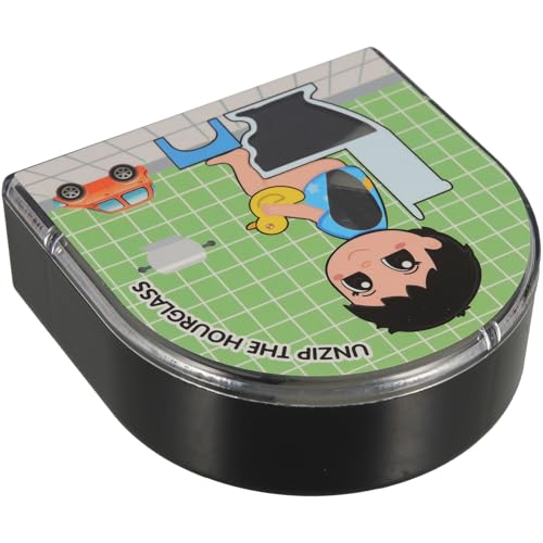 Zerodeko Reloj de Arena Decorativo para Baño 5 Minutos Temporizador de Arena para Complemento Baño sin Ruido Diseño Pequeño y Vibrante Adecuado para Cocina y Aula