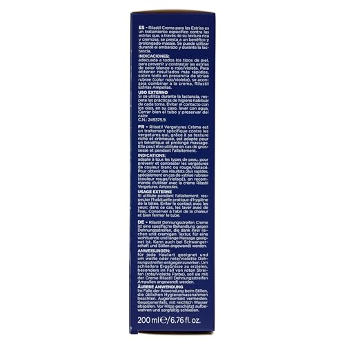 Rilastil Dehnungsstreifen-Creme, Pflege gegen Dehnungsstreifen, weichmachend, feuchtigkeitsspendend und elastizitätsfördernd, 200-ml-Packung – Ansicht 5
