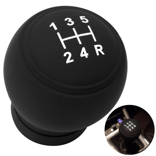 Funda Pomo Cambios Marcha Coche, Silicona Cubierta de Perilla de Palanca de 5 Marchas, Protector de Pomo Adherente, Vestiduras de Palanca de Cambios Universal Suave Antideslizante (Negro)