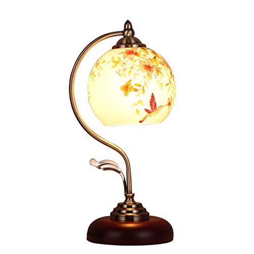 Preisvergleich Produktbild DIAOD Dekorative Tischleuchte GlassBedroom Nachttischlampe Kreative, LED, Energiesparlampen Glas Blumen-Vogel