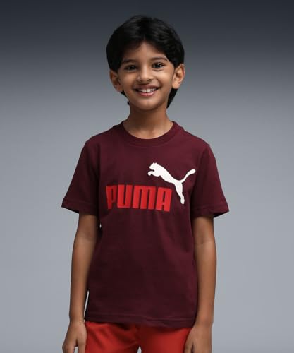 Image of Puma Boy Cotton Solid Regular Fit Tees