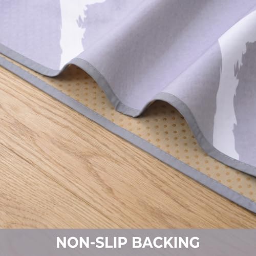 Image of Splat Mat for Under High Chair, Waterproof Washable High Chair Floor Mat | 51 inchx51 inch Reusable Splash Mat, Non-slip Backing, Wipeable Floor Protector and Food Mat for Baby Meals, BLW, Crafts, Play