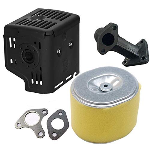 HIFROM Muffler Exhaust Assembly With Exhaust Pipe and Air Filter Replacement for Honda Honda 11HP 13HP GX340 GX390 Engines/Motors
