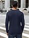 Cotrasen Mens Long Sleeve Tee Shirts Cotton Crew Neck Moisture Wicking Soft Casual Basic T-Shirts Navy Blue L