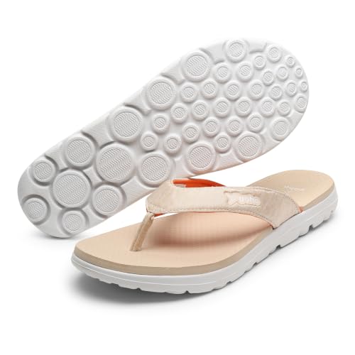 Image of YOHO Fauna 002 V-Strap Slippers for Women | Lightweight EVA Comfort | Platform Sole | Breathable Fabric Upper | Shock Absorption | Water-Resistant | Easy to Style