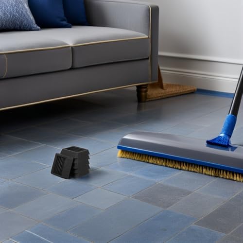 Coupelles en caoutchouc carrées contre rayures sol et tapis - 7