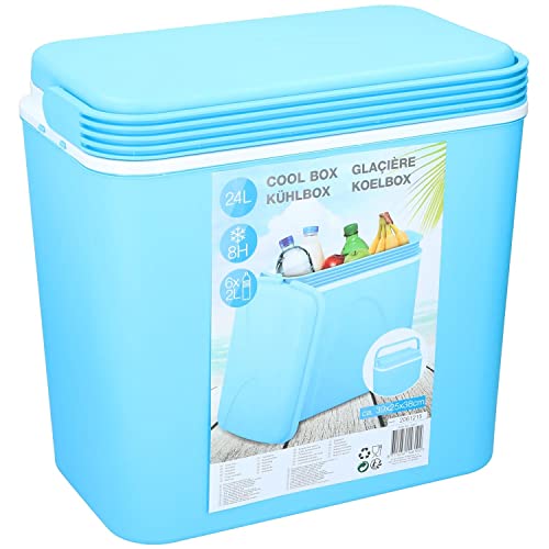 Unibos | Insulated Portable Cool Box | Large Storage Capacity with Handle | Portable Car Fridge | Picnic Family Cool Bag | Camping, Driving, Picnic, Beach, Long Travel | 24 Litres