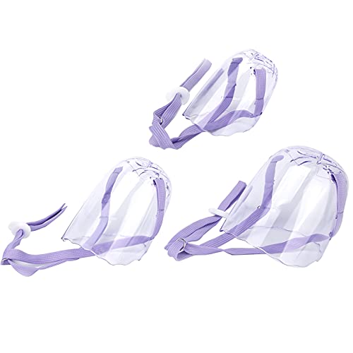 HEEPDD Breathable Transparent Dog Cat Muzzle, Mesh Muzzle for Pet Grooming and Nail Cutting Breathable Transparent Dog Cat, Soft Nan Supplies
