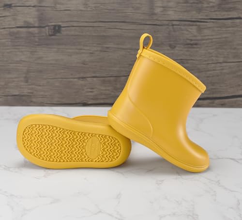 TRIWORIAE-Kids Toddler Rubber Rain Shoes PVC Waterproof Rain Boot Non-Slip Wellington Boots for Children Boys/Girls2