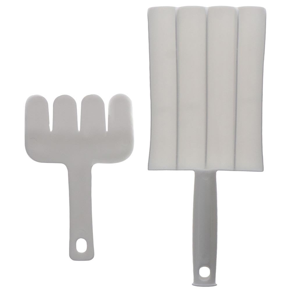 Creative Kitchen Triple Meatball Maker, Meat Ball Scoop with Cutting Spade, Non-Stick, 3-Piece Set, White Plastic
