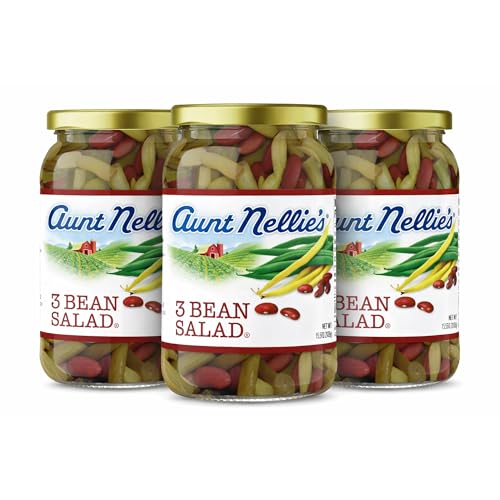 Aunt Nellie’s 3 Bean Salad – Classic Sweet Tangy Ready-to-Eat