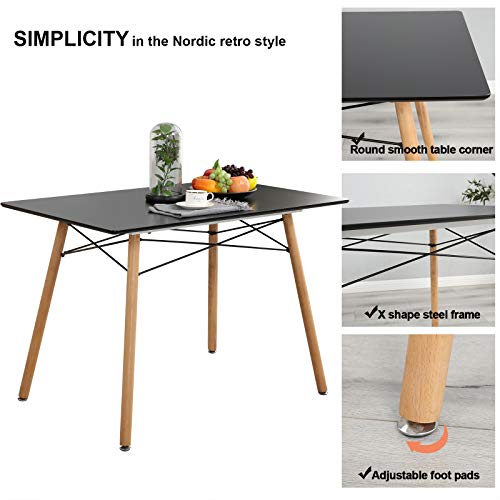 Mid Century Dining Table, ELANGST Modern Kitchen Leisure Desk with 43