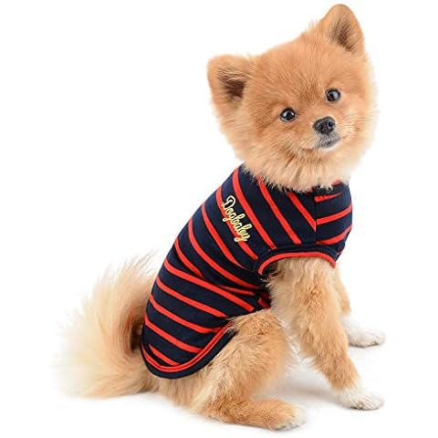 PAIDEFUL Classic Striped T-Shirt for Small Dogs Cover