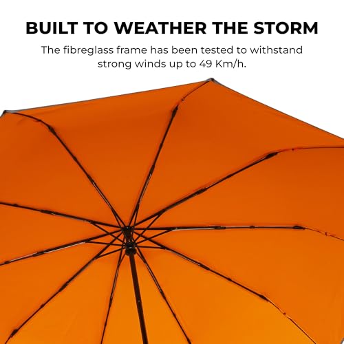 Image of MOKOBARA The Em City Umbrella UV Protection Unisex Auto Open and Close Umbrella Use for Rain, Monsoon, Sunlight, Windproof Automatic Umbrella for Men and Women | Travel Sleeve, Cover (Crypto, Regular)