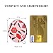 Quality Compact Vanity Mirror Gifts for Girls Women Beauty, Stylish Travel Folding Makeup Mirrors for Wallet Purse Pocket Handbag, Portable Double-Sided Magnifying Cosmetic Mirror, Bright Red