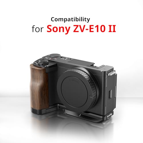 SMALLRIG ZV-E10 II L-Shape Plate with Wooden Handle, Handgrip for Sony ZV-E10 II - Image 2