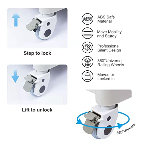 image for Worcest Mobile Trolley 3 Tier Rolling Cart Beauty Trolley Medical Lab 