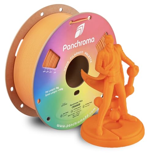 Panchroma PLA Orange 3D Printer Filament, 1.75mm, 1kg Spool, Easy to Print, High Speed Printing, Tangle Free, AMS Compatible, Perfect for Toys, Decor, Miniatures, Models & Cosplay