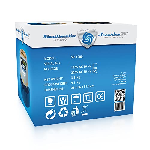 Contamonete Euro SR1200 LCD Securina24 (grigio