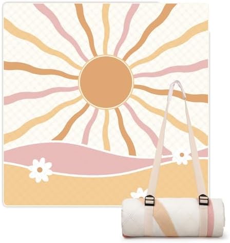 LARUTAN Strand & Picknickdecke 200x200 cm, wasserdicht & waschbar...