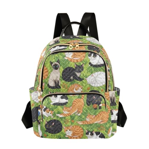 Sac à dos léger et tendance avec plusieurs poches zippées pour femme matelassé M
