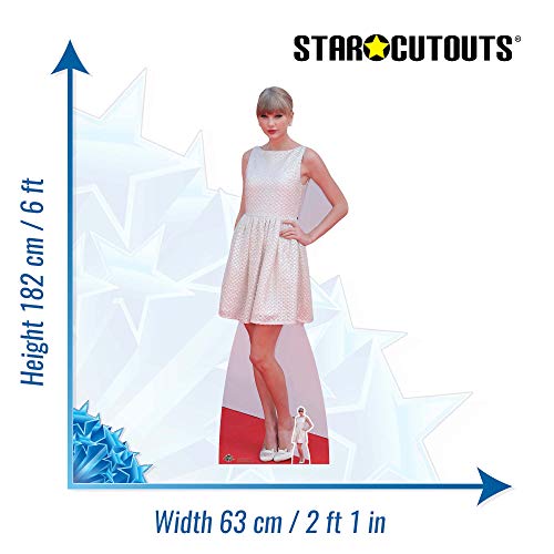 Celebrity Standee Taylor Swift Levensgroot kartonnen tafelblad mini uitgesneden, hout, veelkleurig 182 x 63 x 182 cm - Image 3