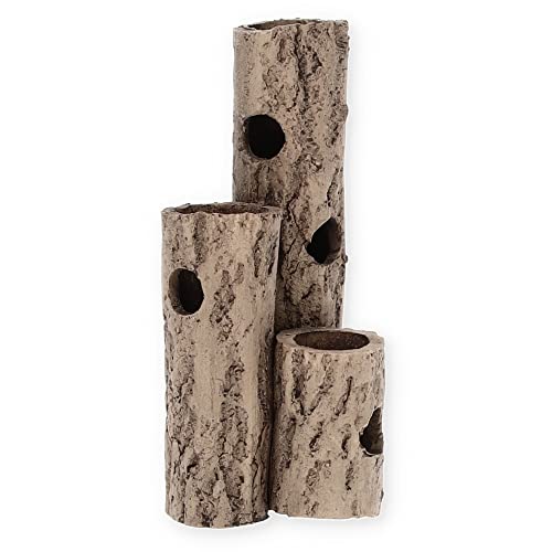 GarPet Aquariumdeko Garnelenstamm 3er Aquarium Deko Garnelen Garnelenhöhle Garnelenröhre Krebshöhle Welsröhre Ablaichröhre