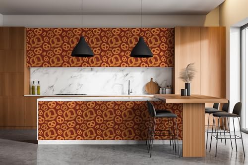 Papel Pintado para Dormitorio y Sala Wallfluent Pegatinas Decorativas de Pretzels 100x50 7