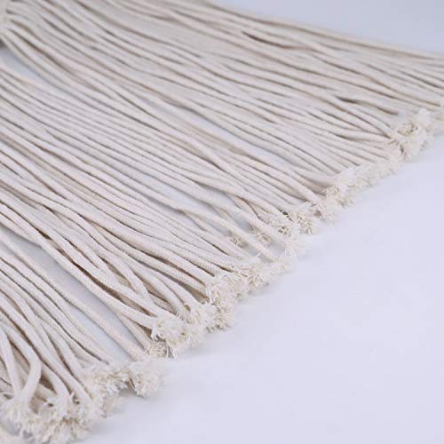 Women's Crochet Crossbody Bag Hand-Woven Boho Long Tassels Summer Beach Cotton Messenger Shoulder Bag with Zipper (White) 5