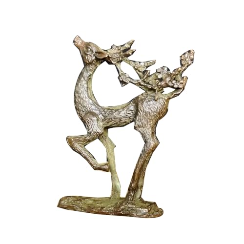 LONDAEE Antique Collection Encens en alliage Motif cerfs en fleur de prunier Décoration d'intérieur